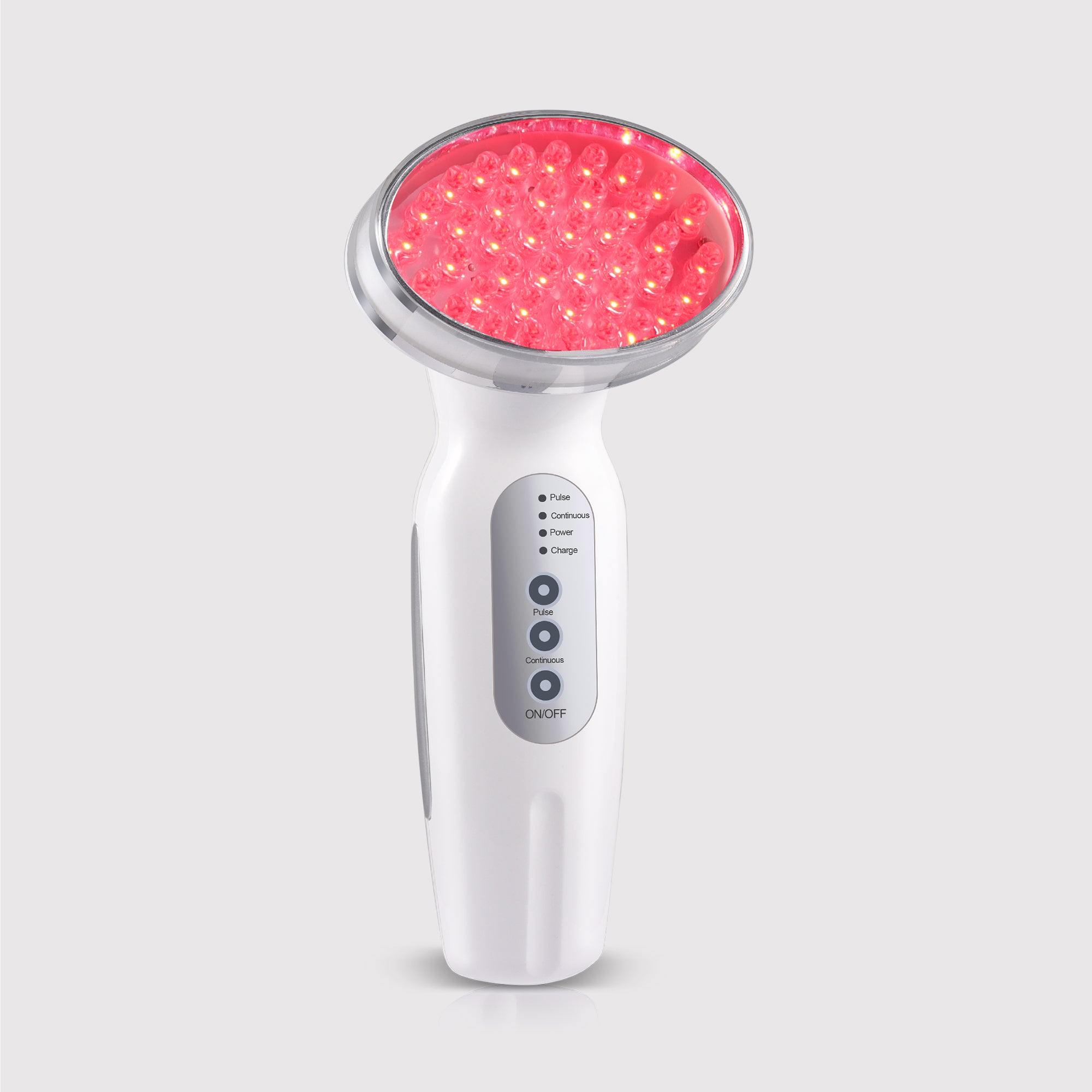 Red LED+ anti-aging wand showing product for wrinkle fighting