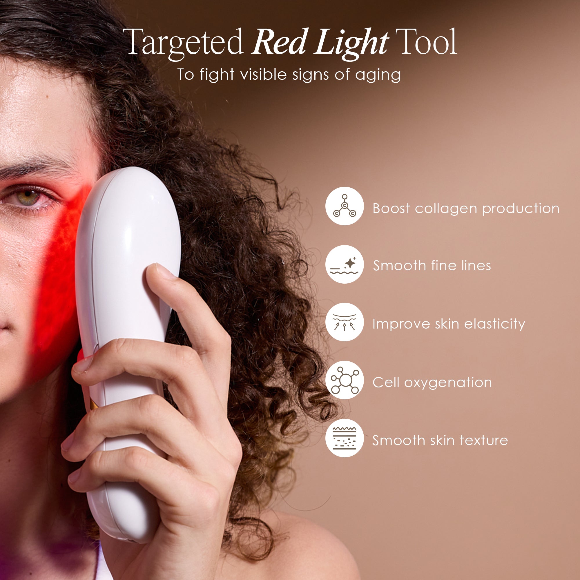 LumaGlow Red | Anti-Aging LED Light Therapy Wand